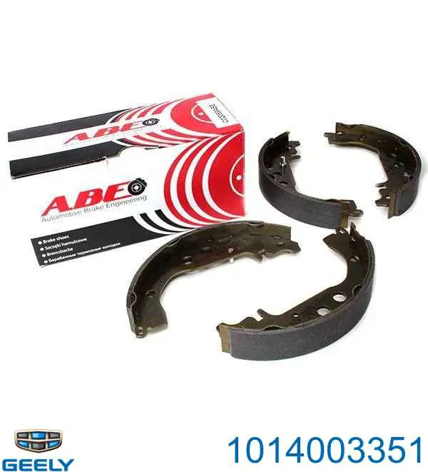 Задние барабанные колодки 1014003351 Geely