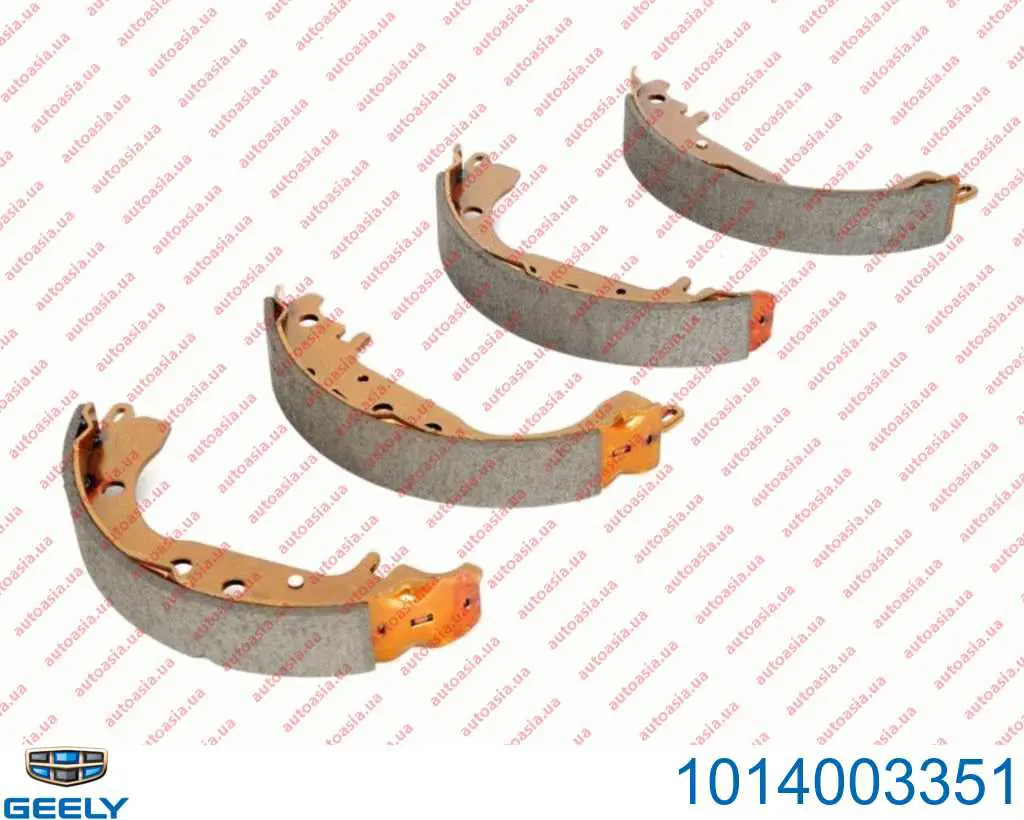 Задние барабанные колодки 1014003351 Geely