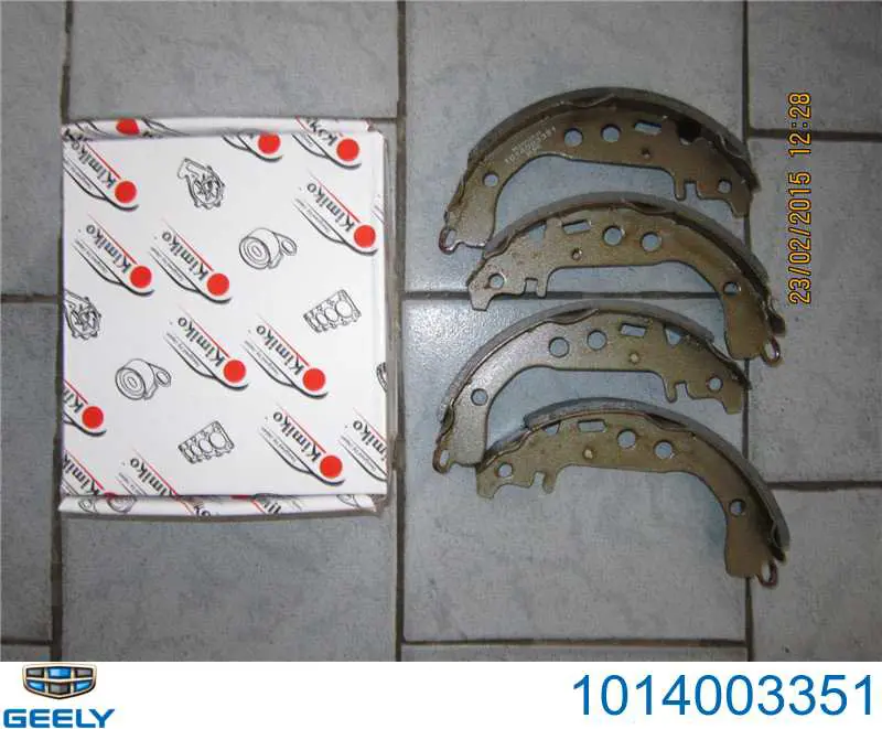 Барабанные колодки Geely 1014003351