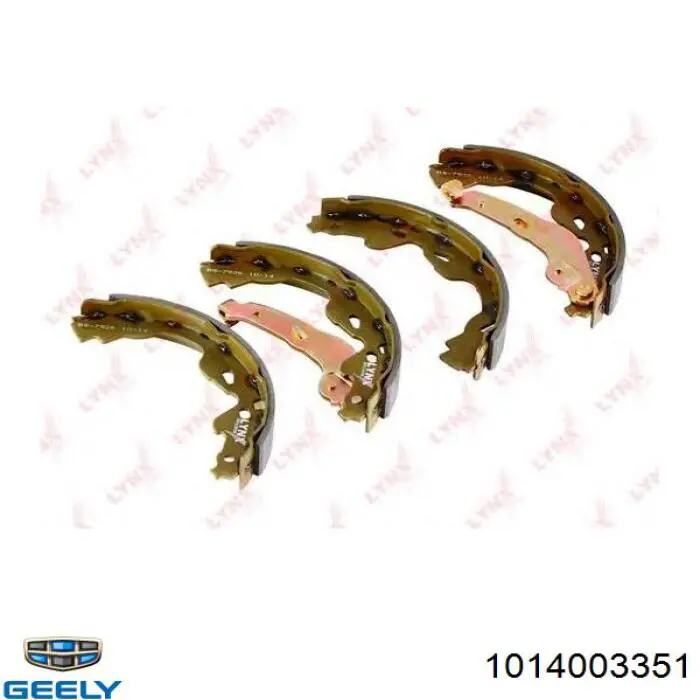 Zapatas de frenos de tambor traseras 1014003351 Geely