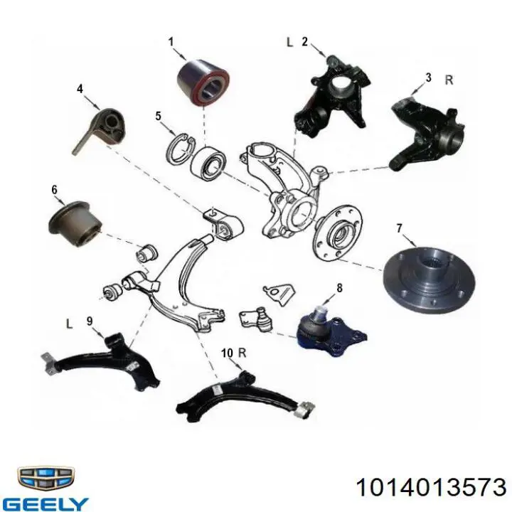 1014013573 Geely rolamento de cubo dianteiro