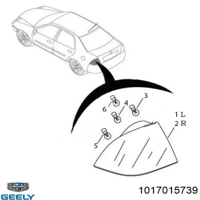 1017015739 Geely Задний левый стоп
