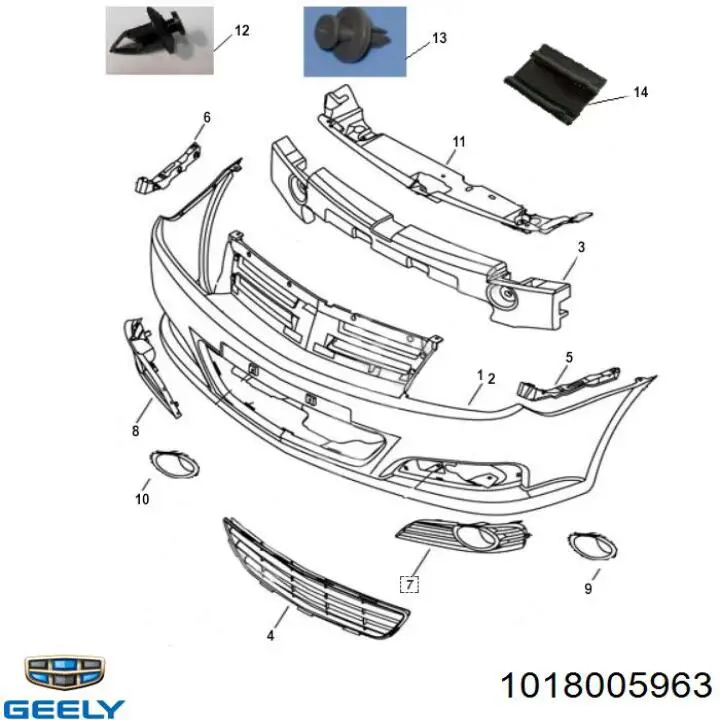 Правое крепление переднего бампера Geely 1018005963 цена, от 1.74 USD