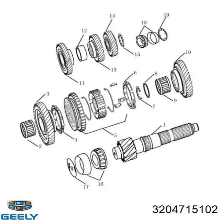 3204715102 Lifan rolamento da árvore secundária da caixa de mudança