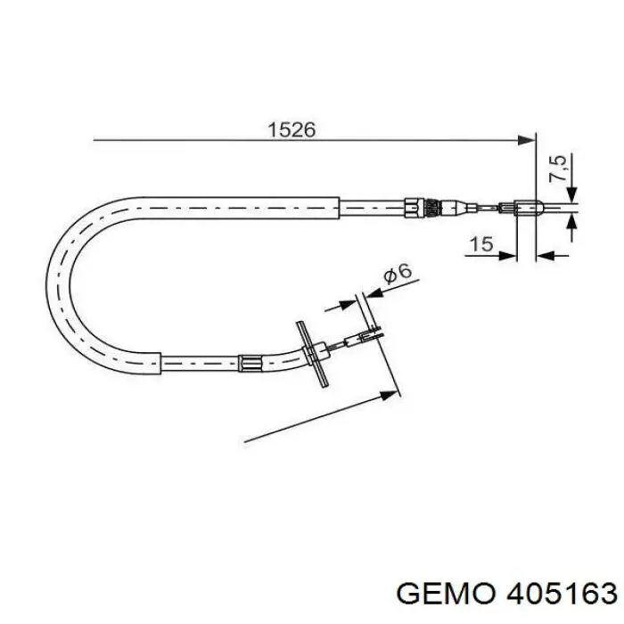Задний правый трос ручника RM4293 Goodrem