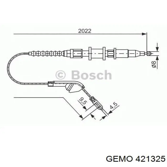 Трос стояночного тормоза задний правый Adriauto 330267 цена, от 9.16 USD