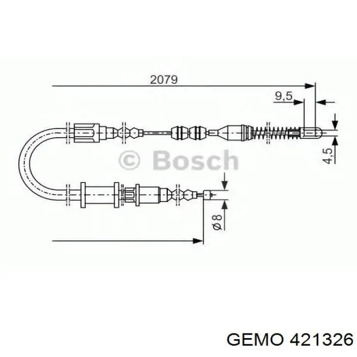 Задний правый трос ручника 501029EGT EGT
