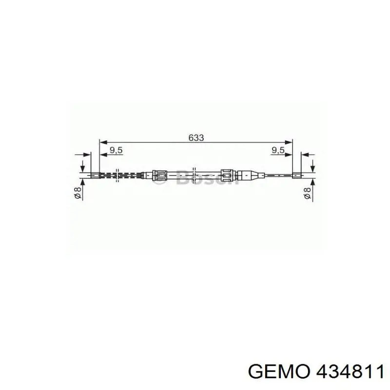 Задний трос ручника Gemo 434811 цена, от 4.91 USD