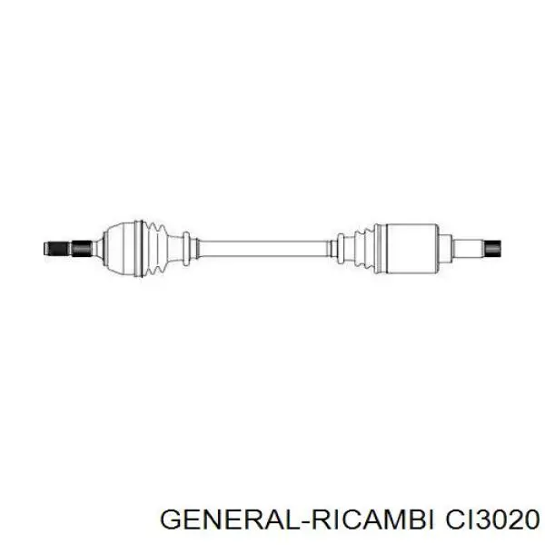 Левая полуось CI3020 General Ricambi