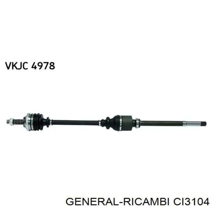 CI3104 General Ricambi полуось (привод передняя правая)