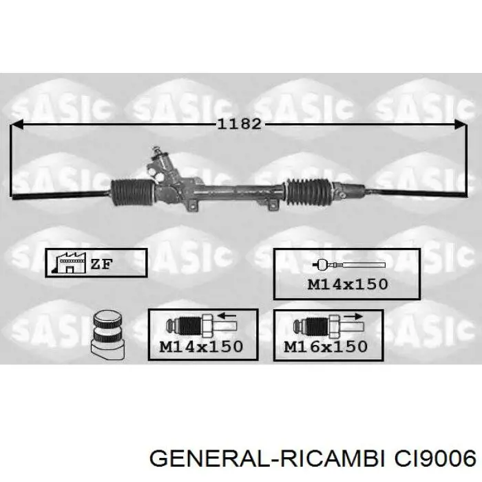 Рулевая рейка CI9006 General Ricambi