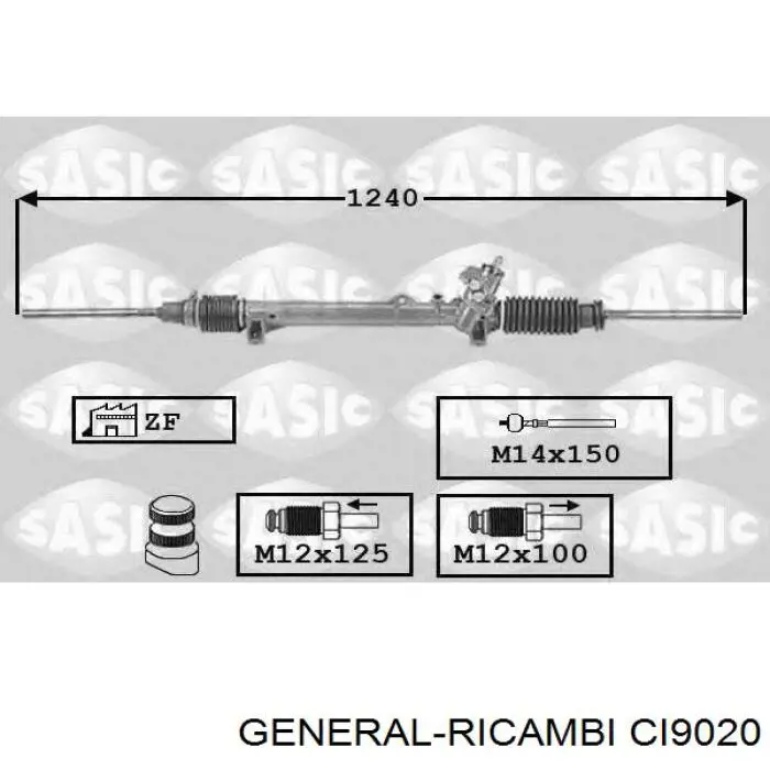 CI9020 General Ricambi рулевая рейка