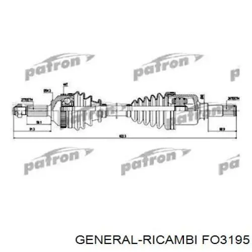 Полуось задняя левая 7214673 Ford