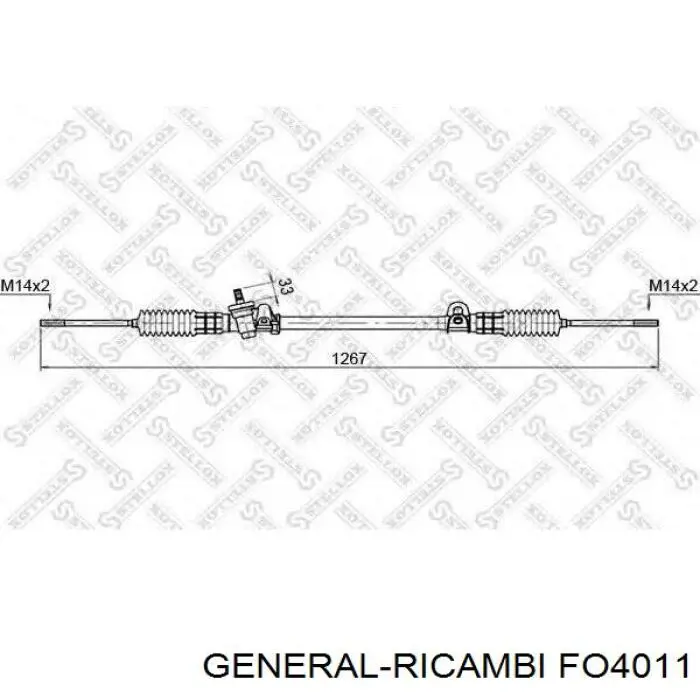 FO4011 General Ricambi рулевая рейка