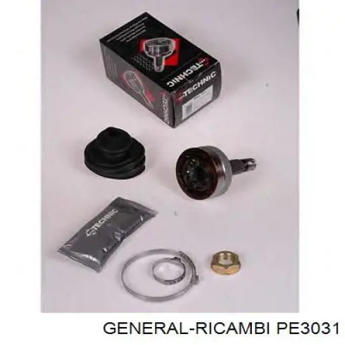 PE3031 General Ricambi Полуось передняя левая