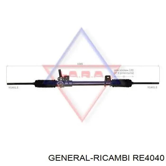 Реечный рулевой механизм General Ricambi RE4040 цена, от 64.33 USD