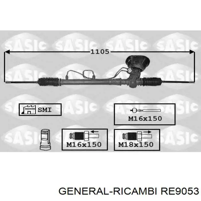 Рулевая рейка RE9053 General Ricambi