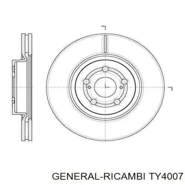 Реечный рулевой механизм General Ricambi TY4007 цена, от 127.11 USD
