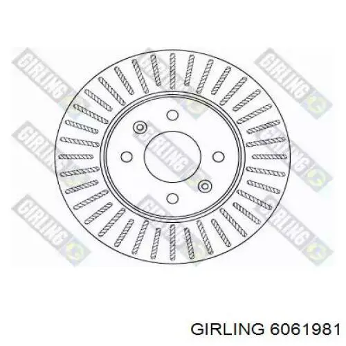 Передние тормозные диски 6061981 Girling