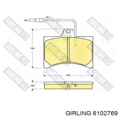 Тормозные колодки Remsa 003504