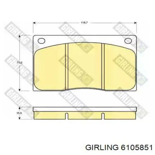 Передние тормозные колодки 571533J Jurid/Bendix