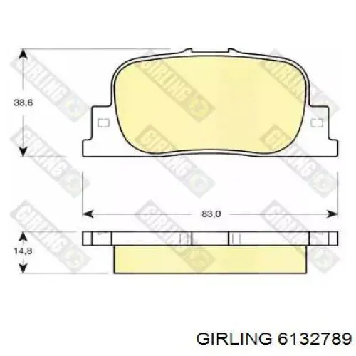 Задние тормозные колодки 6132789 Girling