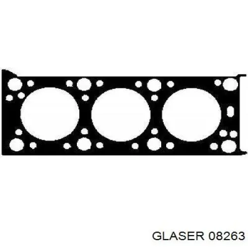 Прокладка головки блока цилиндров (ГБЦ) правая Glaser 08263