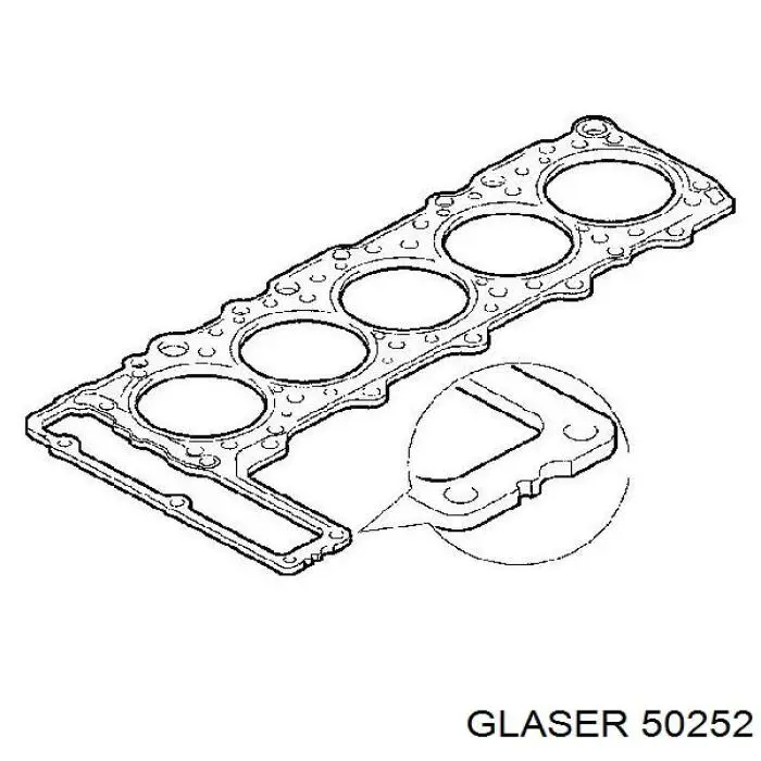 Прокладка ГБЦ 50252 Glaser