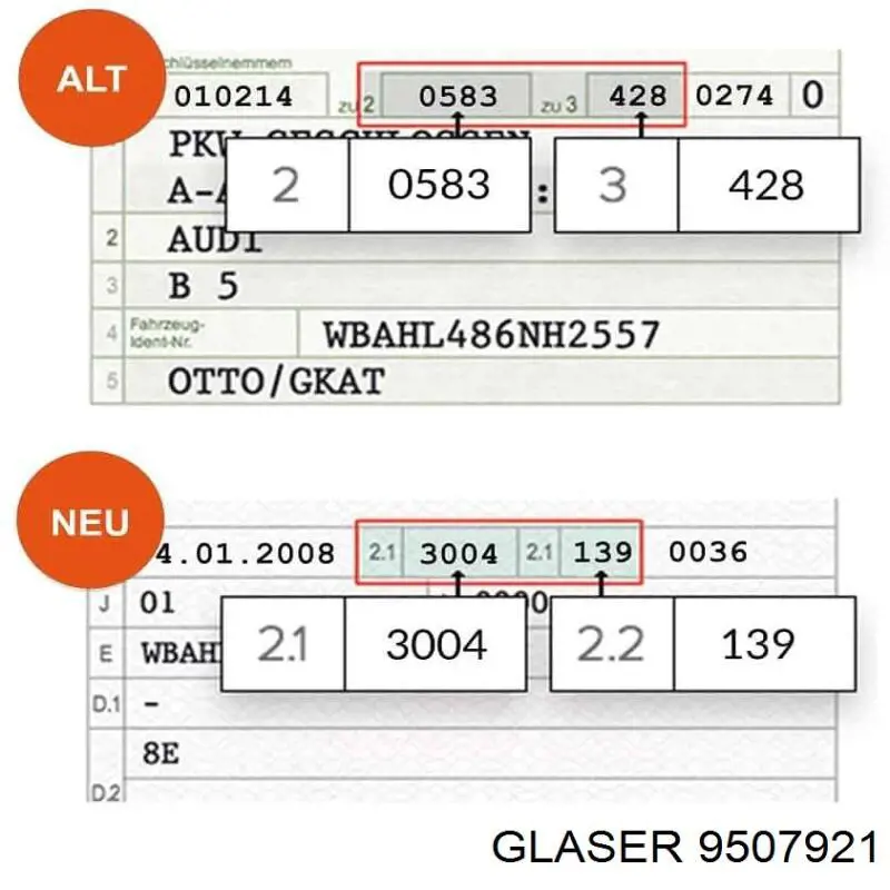 Болт ГБЦ 9507921 Glaser