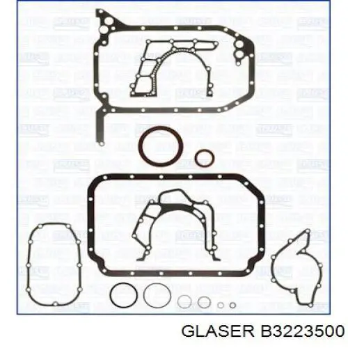 B3223500 Glaser комплект прокладок двигателя нижний