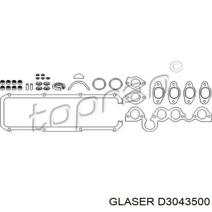 D3043500 Glaser kit superior de vedantes de motor