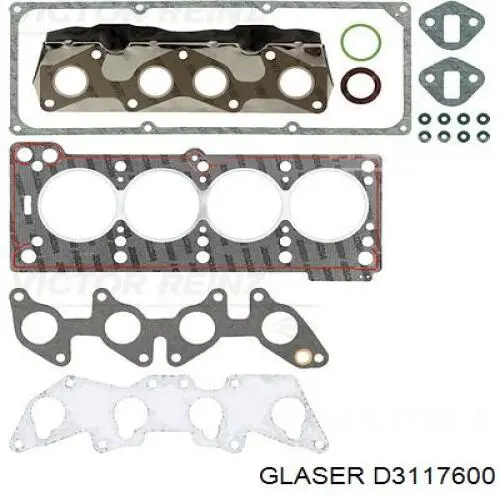 D3117600 Glaser комплект прокладок двигателя верхний