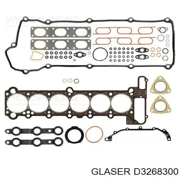 D3268300 Glaser комплект прокладок двигателя верхний
