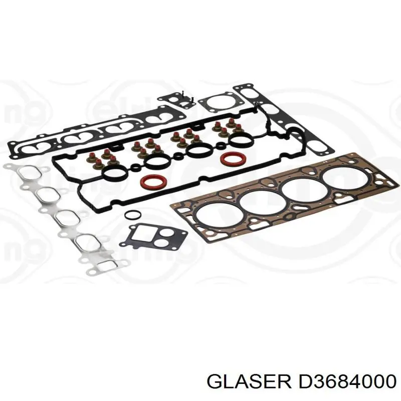 D3684000 Glaser комплект прокладок двигателя верхний