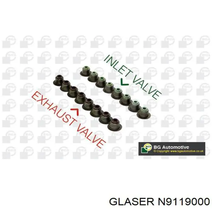 N9119000 Glaser сальник клапана (маслосъемный, впуск/выпуск)