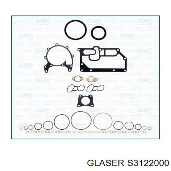 S3122000 Glaser комплект прокладок двигателя полный