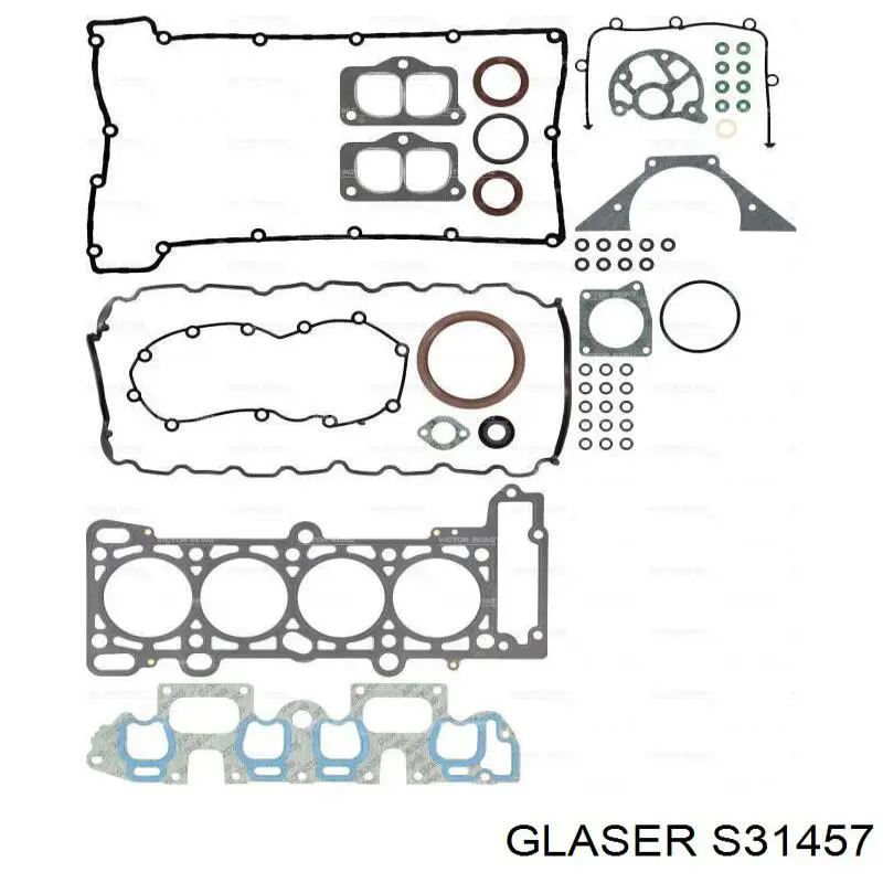 S31457 Glaser комплект прокладок двигателя полный