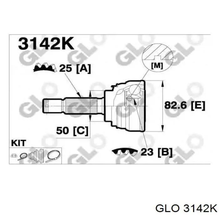 3142K GLO шрус наружный передний