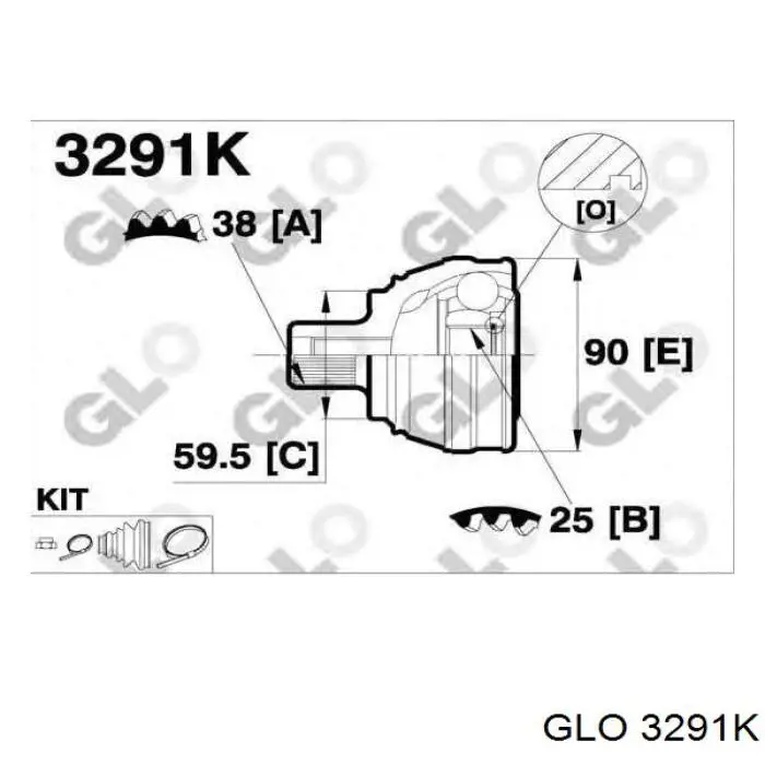 0.022560 GKN-Spidan шрус наружный передний