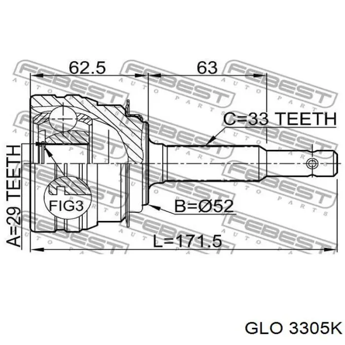 Граната колесная General Motors 510736A цена, от 17.22 USD