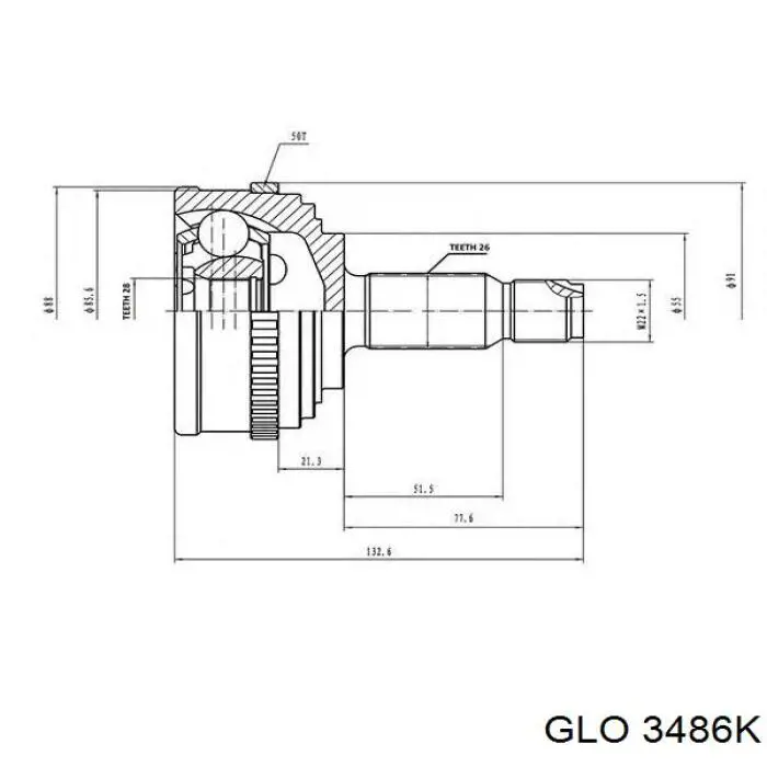 3486K GLO Наружная граната