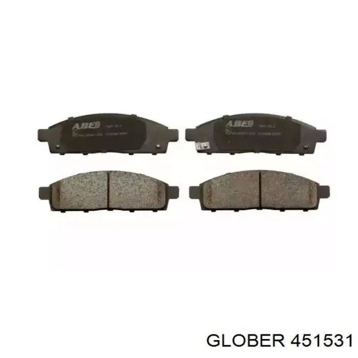 Колодки тормозные передние дисковые GLOBER 451531