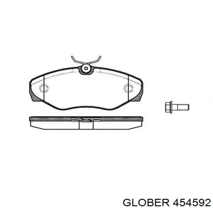 Колодки тормозные передние дисковые Glober 454592