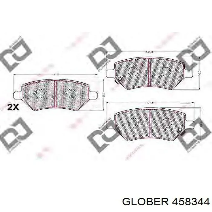 Колодки тормозные передние дисковые Glober 458344