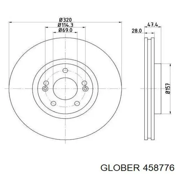 Купить 458776 Glober Колодки тормозные