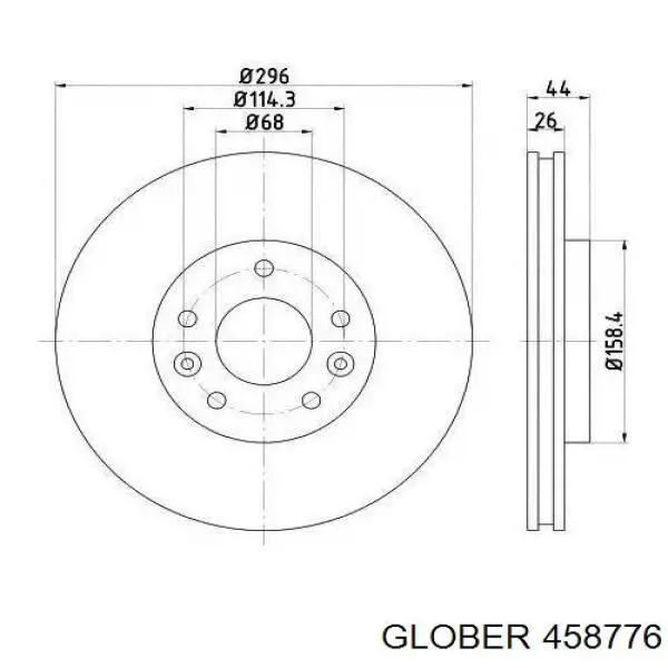 Передние тормозные колодки 458776 Glober