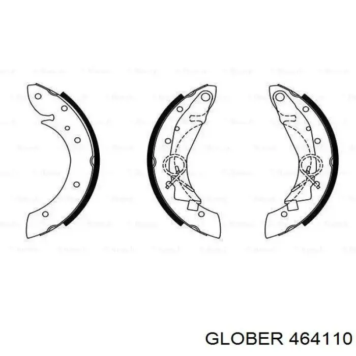 Купить 464110 Glober Задние барабанные тормозные колодки
