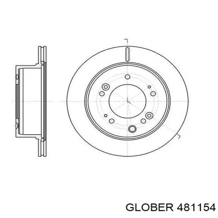 481154 Glober диск тормозной задний