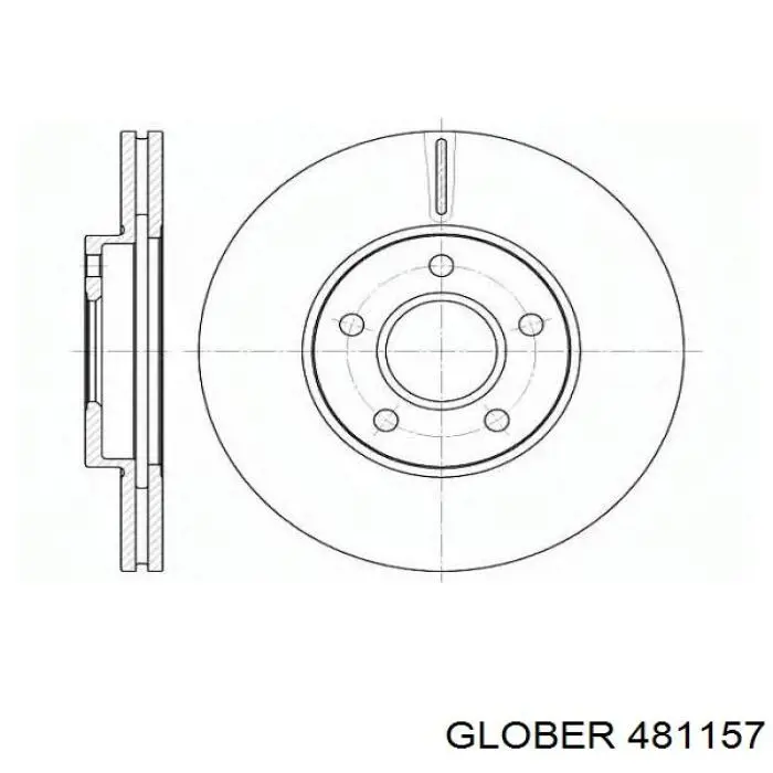 Передние тормозные диски 481157 Glober