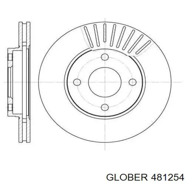 Передние тормозные диски 481254 Glober